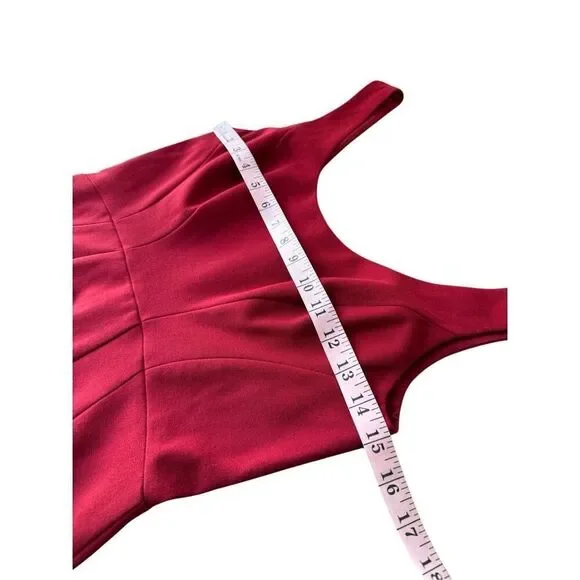 Diane von Furstenberg Red Geovana Sheath Sleeveless Dress Size 2 - Picture 10 of 13